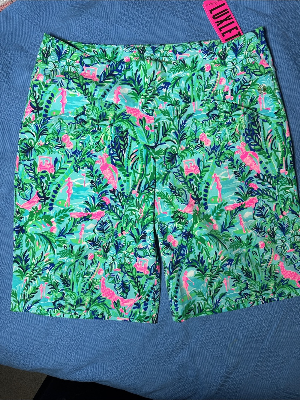 NWT Sz 4 Lilly Pulitzer LuxLetic Tropical-Bermuda Women's Shorts